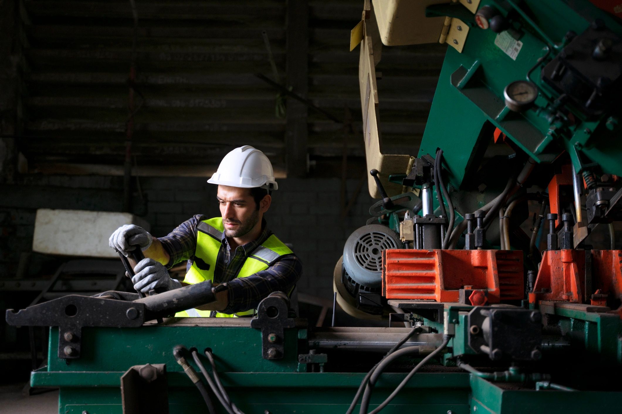 Service technician at work