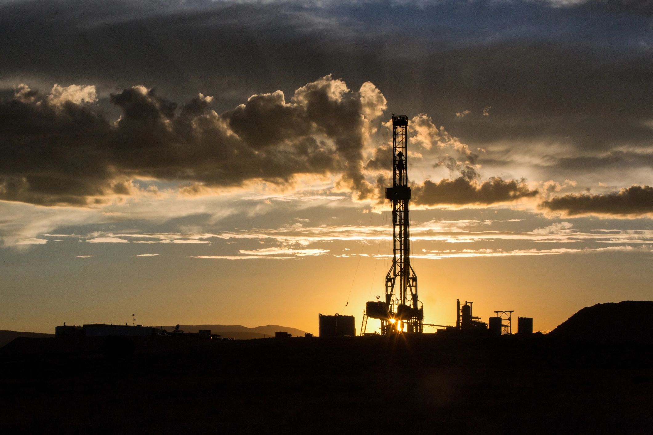 Geothermal drilling equipment at a job site